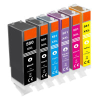 6-er Multipack Premium Drucker-Patronen kompatibel Canon...
