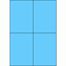 Premium Papier-Etiketten. 105x148 mm, Blau, 200 Etiketten, 50 Blatt A4 / Pack