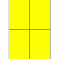 Premium Papier-Etiketten, 105x148 mm, Gelb, 200...