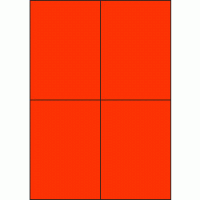 Premium Papier-Etiketten, 105x148 mm, Rot, 200 Etiketten,...