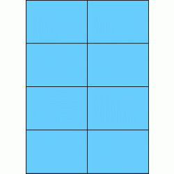 Premium Papier-Etiketten, 105x74 mm, Blau, 400 Etiketten, 50 Blatt A4 / Pack