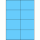 Premium Papier-Etiketten, 105x74 mm, Blau, 400 Etiketten, 50 Blatt A4 / Pack