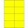 Premium Papier-Etiketten, 105x74 mm, Gelb, 400 Etiketten, 50 Blatt A4 / Pack