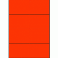 Premium Papier-Etiketten, 105x74 mm, Rot, 400 Etiketten,...