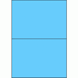Premium Papier-Etiketten, 210x148 mm, Blau, 100 Etiketten, 50 Blatt A4 / Pack