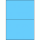 Premium Papier-Etiketten, 210x148 mm, Blau, 100 Etiketten, 50 Blatt A4 / Pack
