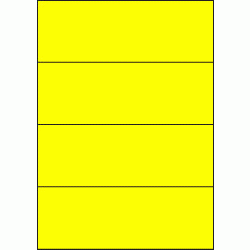 Premium Papier-Etiketten, 210x74 mm, Gelb, 200 Etiketten, 50 Blatt A4 / Pack