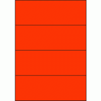 Premium Papier-Etiketten, 210x74 mm, Rot, 200 Etiketten,...