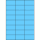 Premium Papier-Etiketten, 70x37 mm, Blau, 1200 Etiketten, 50 Blatt A4 / Pack