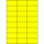 Premium Papier-Etiketten, 70x37 mm, Gelb, 1200 Etiketten, 50 Blatt A4 / Pack