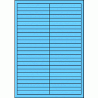 Premium Papier-Etiketten, 97x11 mm, Blau, 2500 Etiketten,...