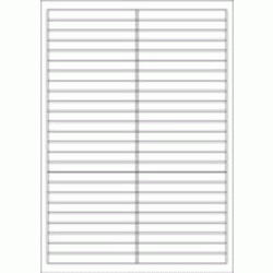 Premium Papier-Etiketten, 97x11 mm, Weiss, 2500 Etiketten, 50 Blatt A4 / Pack