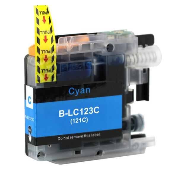 Premium Drucker-Patrone kompatibel Brother (LC-123 C) Cyan 10ml.