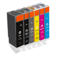 6-er Multipack Premium Drucker-Patronen kompatibel Canon...
