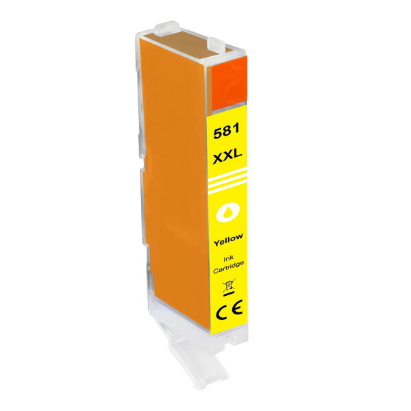 Premium Drucker-Patrone kompatibel Canon (CLI-581 Y XXL) Yellow, XXL-Inhalt = 13ml