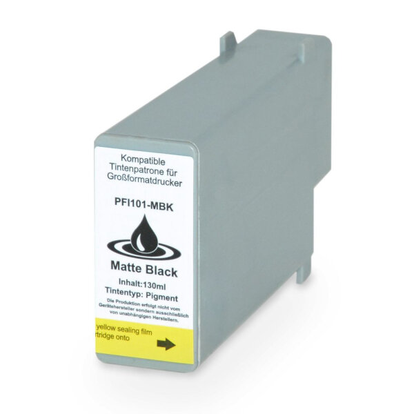 Premium Drucker-Patrone kompatibel Canon (PFI-101 MBK / 0882B001) Matt-Black 130ml.