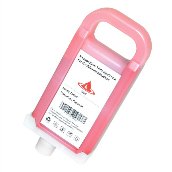 Premium Drucker-Patrone kompatibel Canon (PFI-701 R / 0906B001) Red 700ml.