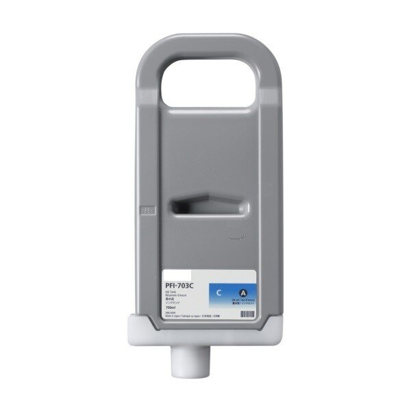 Premium Drucker-Patrone kompatibel Canon (PFI-703 C / 2964B001) Cyan 700ml.