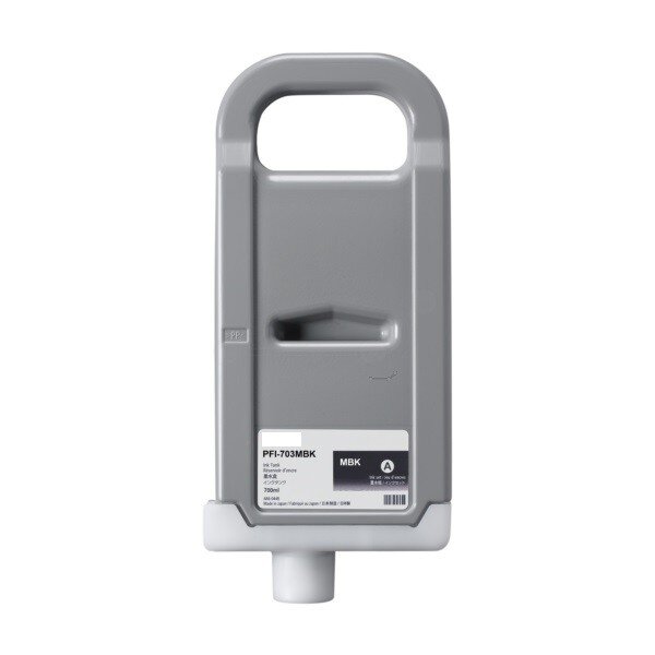 Premium Drucker-Patrone kompatibel Canon (PFI-703 MBK / 2962B001) Matt-Black 700ml.