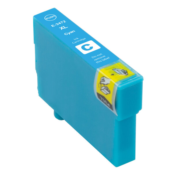 Premium Drucker-Patrone kompatibel Epson (T3472 / 34XL) Cyan, XL-Inhalt = 20ml