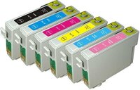 6-er Multipack Premium Drucker-Patronen kompatibel Epson...