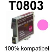 Premium Drucker-Patrone kompatibel Epson (T0803) Magenta...