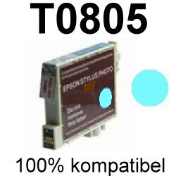 Premium Drucker-Patrone kompatibel Epson (T0805) Cyan-Hell 13ml