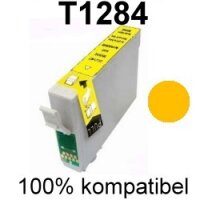 Premium Drucker-Patrone kompatibel Epson (T1284) Yellow...