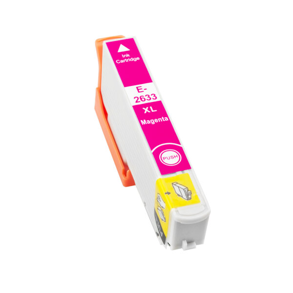Premium Drucker-Patrone kompatibel Epson (26XL / T2633) Magenta, XL-Inhalt = 15ml
