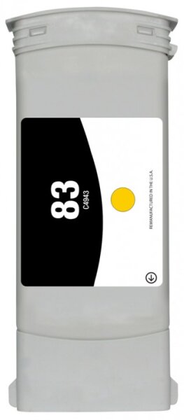 Premium Drucker-Patrone kompatibel HP (Nr.83 / C4943A) UV-Tinte Yellow 775ml