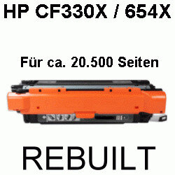 Premium Toner kompatibel HP (CF330X / 654X) Black 20.500 Seiten