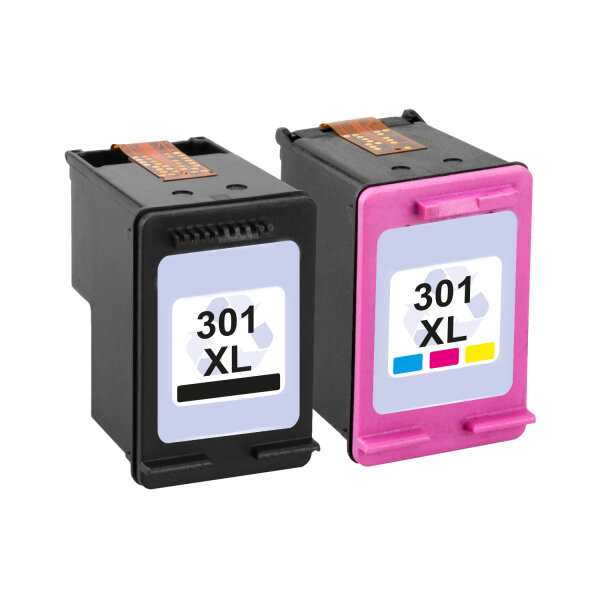 Premium Multipack Drucker-Patronen kompatibel HP (Nr.301XL) Black + Color, 20ml/18ml