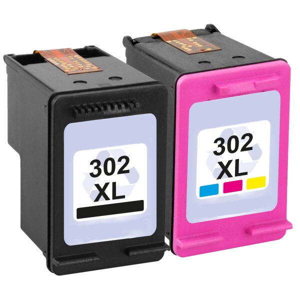 Premium Multipack Drucker-Patronen kompatibel HP (Nr.302XL) Black + Color, 18ml/18ml