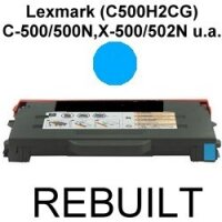 Premium Toner kompatibel Lexmark (C500H2CG) Cyan 3.000...