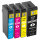 Premium Multipack Drucker-Patronen kompatibel Lexmark (Nr.100XL) BK+C+M+Y, 22ml/12ml