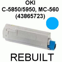 Premium Toner kompatibel Oki (43865723) Cyan 6.000 Seiten