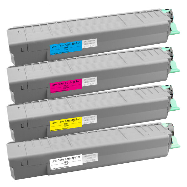 Premium Multipack Toner kompatibel Oki (44059105+44059106+44059107+44059108) BK+C+M+Y, je 8.000 Seiten
