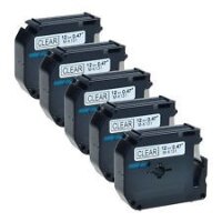 5x Premium Schriftbänder kompatibel Brother (M-K131)...