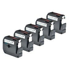 5x Premium Schriftbänder kompatibel Brother (M-K221) Schwarz auf Weiss, 9mm x 8m