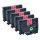 5x Premium Schriftbänder kompatibel Brother (Tze-431) Schwarz auf Rot, 12mm x 8m, laminiert
