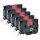 5x Premium Schriftbänder kompatibel Brother (Tze-441) Schwarz auf Rot, 18mm x 8m, laminiert