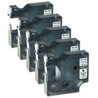 5x Premium Schriftbänder kompatibel Dymo D1 (45010)...