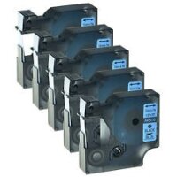 5x Premium Schriftbänder kompatibel Dymo D1 (45016)...