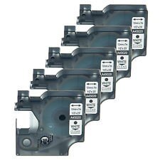 5x Premium Schriftbänder kompatibel Dymo D1 (45020) Weiss auf Klar (durchsichtig), 12mm x 7m