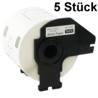 5x Premium Etiketten kompatibel Brother (DK-11202)...