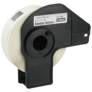 Premium Etiketten kompatibel Brother (DK-11204) Rechteckig 54mm x 17mm, 400 Etiketten/Rolle, Weiss, permanent klebend