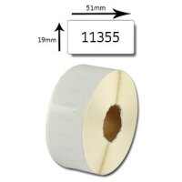 Premium Etiketten kompatibel Dymo (11355) Rechteckig 19mm...