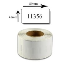 Premium Etiketten kompatibel Dymo (11356) Rechteckig 41mm...