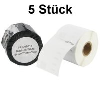 5x Premium Etiketten kompatibel Dymo D1 (99015)...