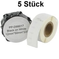 5x Premium Etiketten kompatibel Dymo D1 (99017)...